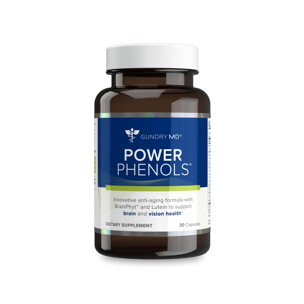 Gundry MD Power Phenols Brain Health Supplement for Cognition, Focus, Motition, Productivity, and Energy - (30 Services)