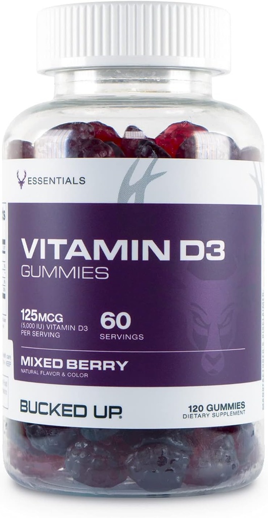 Bucked Up Βιταμίνη D3 125mcg, 120 Gummies - Απαραίτητα