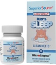 Superior Source Kid's Sleep Clean Melts - Çocuklar için Premium Uyku Tamamı - Contains Melatonin, L-Theanine & GABA - Daha Az Şeker - GMO, Gluten-Free - 90 MicroLingual Instant-Dissolve Melts