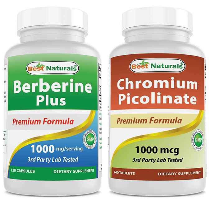En İyi Doğallar Berberine Plus 1000 mg & Chromium Picolinate 1000