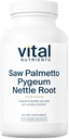 Vital Nutrients Palmetto ile Pygeum & Nettle Root - Erkekler için Vegan Saw Palmetto Sağlıklı Prostate Function* - Gluten, Süt, Soy Free - 120 Capsules