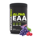 NutraBio Alpha EAA - All-Day replicas for Muscle growth and Hydration - Essential Amino Asits with Nootropics & Adaptogens- Full Spectrum EAA BCAA Toz - 30 Hizmet - Grape Berry Crush
