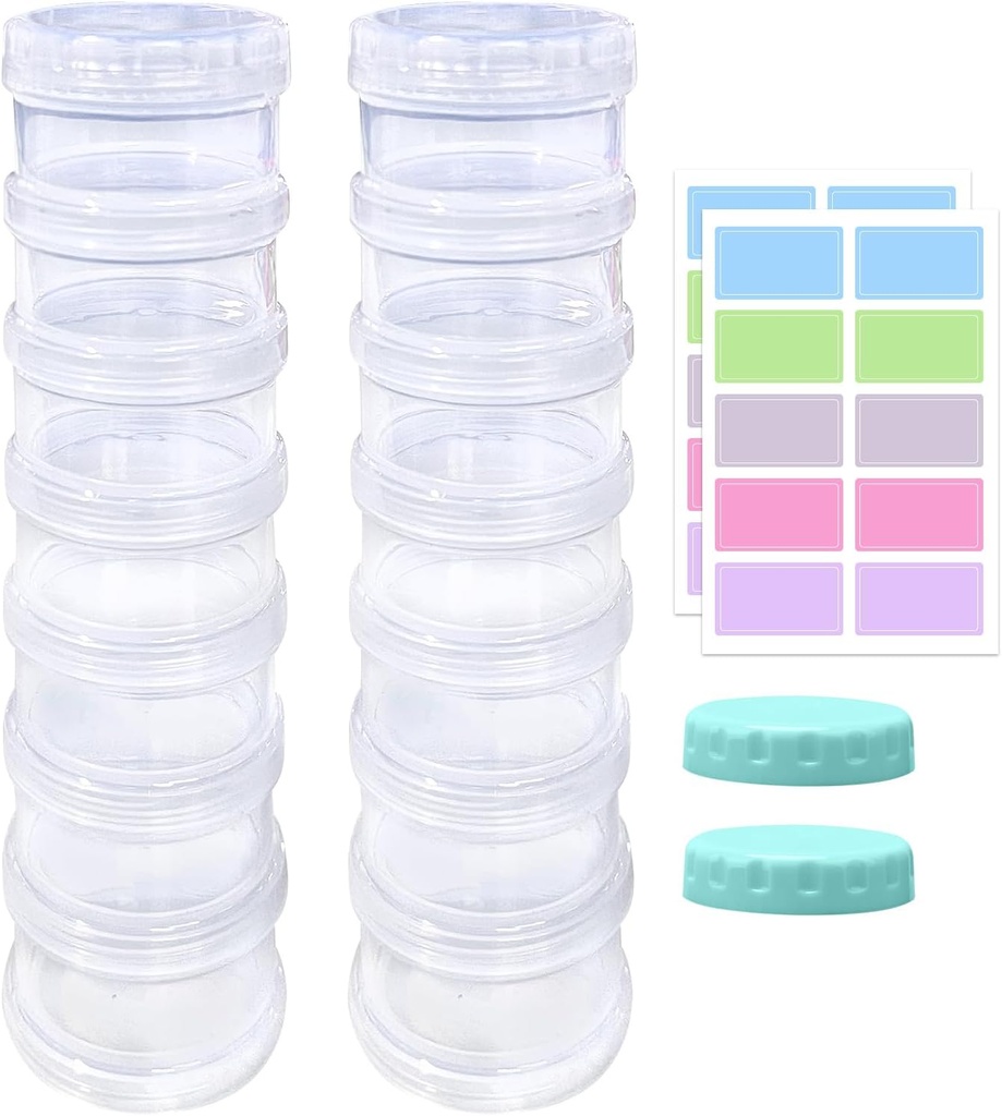 2 Pack 7 Day Pill Organizer Case Stackable Weekly Supplements Vitamins Pills Sahibi Ekstra Lid ile Büyük Translucent Clear