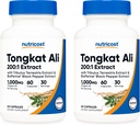 Nutricost Tongkat Ali 1000 mg, 60 Caps (2 Şişeler) - 30 Şişe, Veggie Caps, Non-GMO, Gluten Free