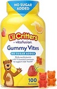 L'il Critters Gummy Vites No Sugar add Daily Gummy Multivitamin for Ages 2+ Toddler & Çocuklar, C vitamini, D3 for Immune, Strawberry and Orange Flavors, 100 Gummies
