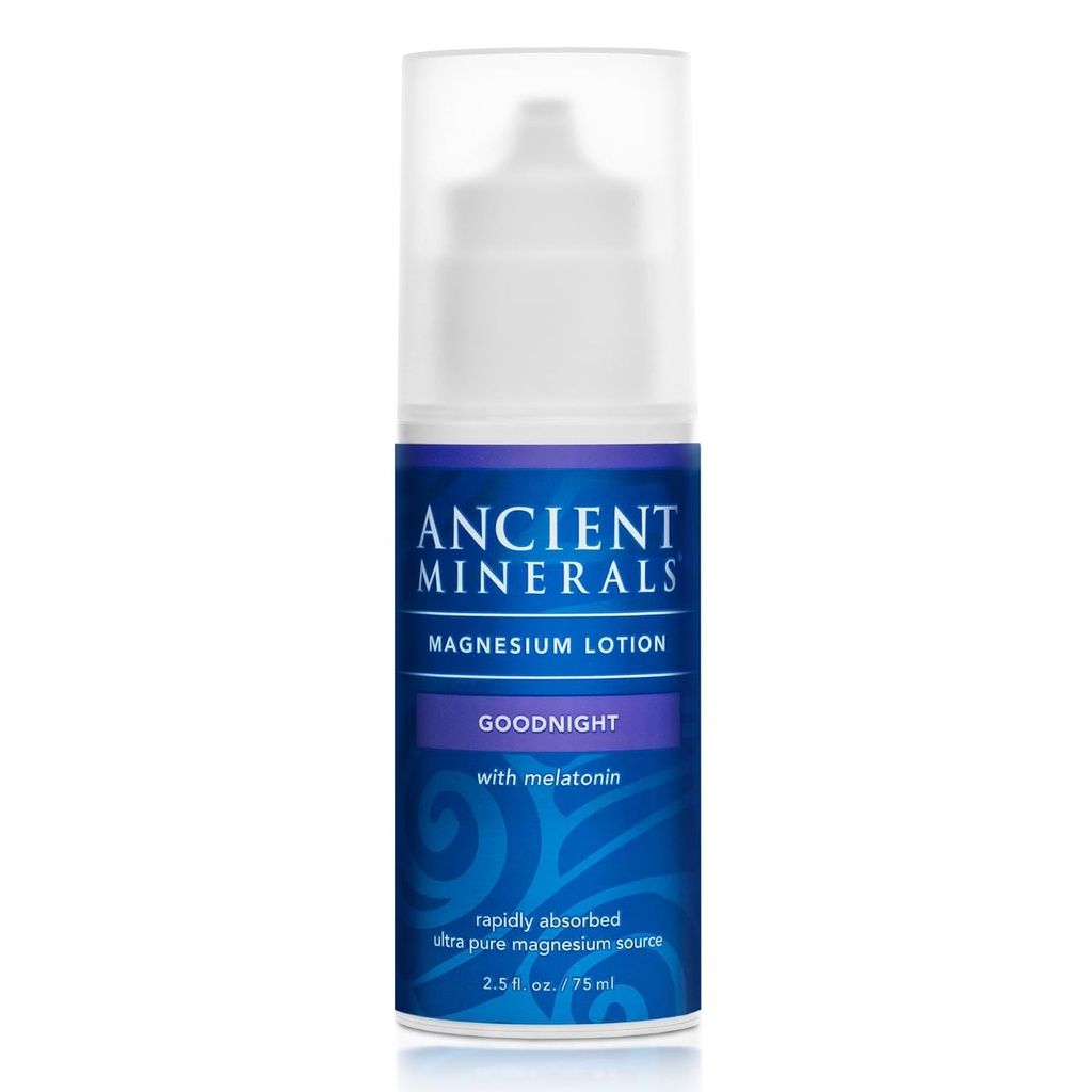 Antik Minerals Magnezyum Lotion Goodnight night krem, magnezyum klorür ve OptiMSM ile topikal bir gece nemlendirici lotion (2.5oz) içerir.