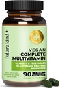 Future Kind Vegan Multivitamins Tamam - 42-in-1 Vegan Enzymes, B12, çinko ve Probiyotikler için Geri Dönüşümlü Şişe için 90 sekme)