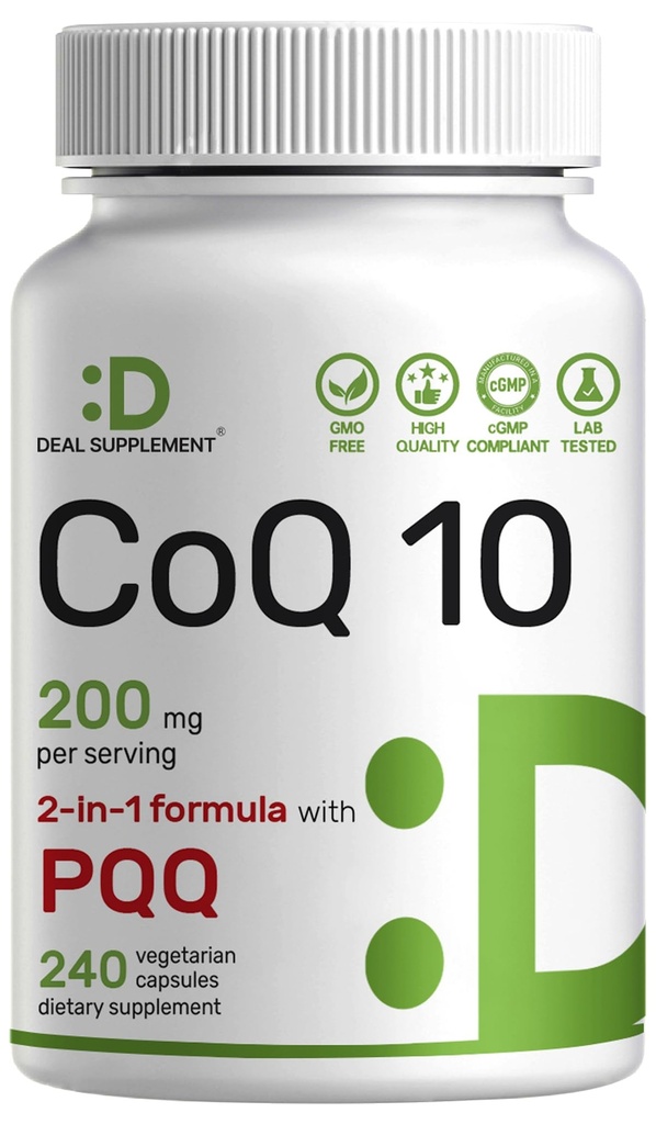 ΑΝΑΛΥΤΙΚΟ ΣΥΜΠΛΗΡΩΜΑ CoQ10 200mg με PQQ 200mcg, 240 κάψουλες Veggie 