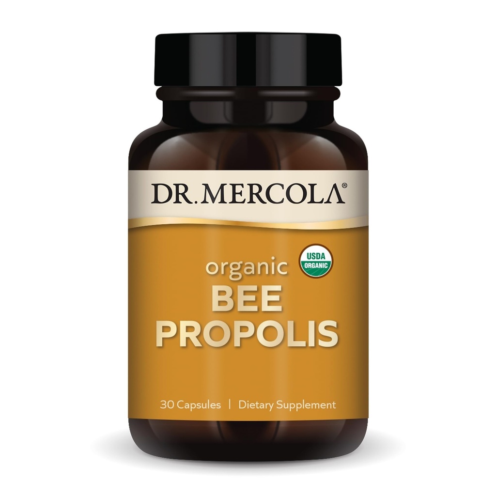 Dr. Mercola Organik Arı Propolis, 30 Hizmet (30 Capsules), Diyet Supplement, Supports Respiratory Health, Non-GMO, Sertifikalı USDA Organik Organik Enerji