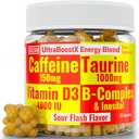 SHIZAM Taurin 1000 mg Caffeine 150mg Enerji Gummies w D-3 B-12 B Kompleksi Inositol, Gel Gels Vitamini İçecekler Kapsüller Sıcak Çekir Piller Toz Alt, Koşu Adamları Tamamlar Tamamlar Tamamlanır
