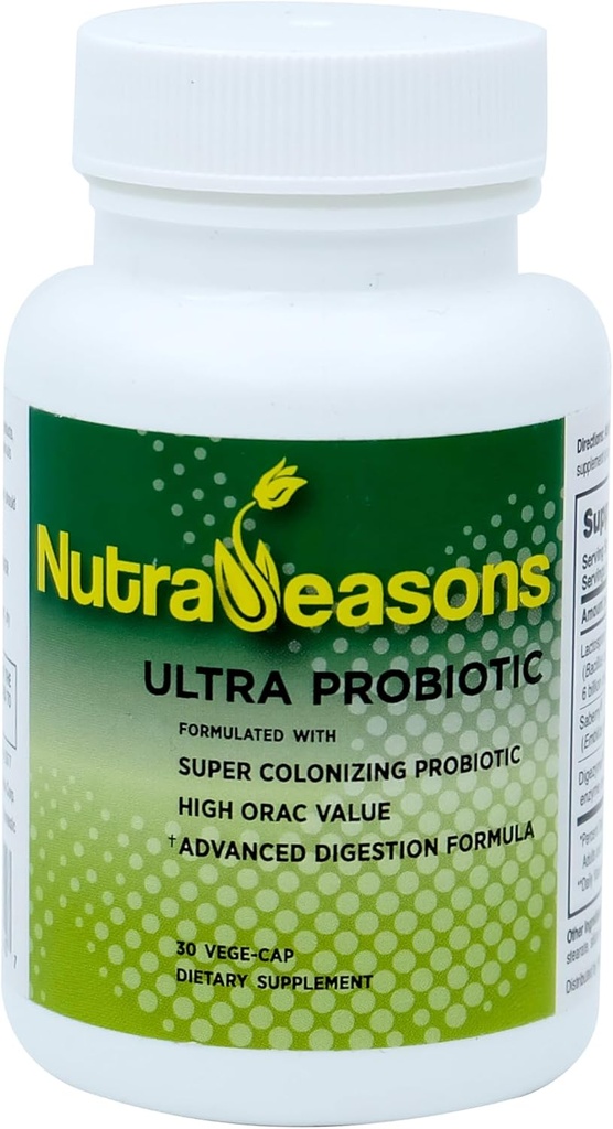 Bacillus coagulans ile Ultra Probiyotik Kompleksi, Digestive Multi enzimler, Prebiyotikler / Organik, GMO | 30 Veg Caps