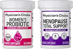 Physician's CHOICE Total Womens Menopause Support Bundle - Womens Probiotic + Menopause Probiotic 30ct