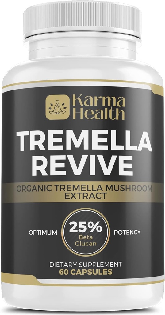 Tremella Mushroom Toz Capsules - Comed White Snow Fungus Mushroom Toz Supplement - 25% Beta Glucan Content, Vegan & GMO Free. Snow Fungus Organic Supplement