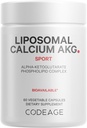 Kodage Liposomaluba AKG Supplement - Kalsiyum Alfa-Ketoglutarate - 2-Month Supply - Liposomal Delivery - 1 Capsule Per Service - Non-GMO, Gluten-Free - 60 Capsules