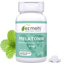 EZ Melts Dissolvable Melatonin, 5 mg, Sugar-Free, 2Month Supply, Cool Mint-Flavored - 1 Pack