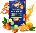 OmegaVia Sugar Free Kids Multivitamin Chewies - Daily Chewable Gummy Vitamins for Kids 3+, Vitamin A, C, D3, E, B6 & B12, Folate & More, Φυσική γεύση πορτοκαλιού, 30 Count