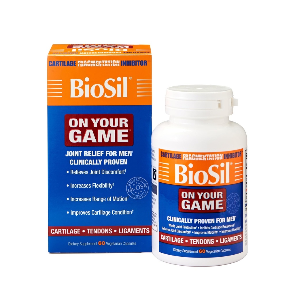 Oyununuzda Biosil - 60 Veggie Capsules - Patentli ch-OSA Kompleksi ile - Ortak Ağrı Yardımı için Collagen Prodüksiyonunu artırmak - Flexability & Range of Motion - GMO Free - 30 Günlük Supply