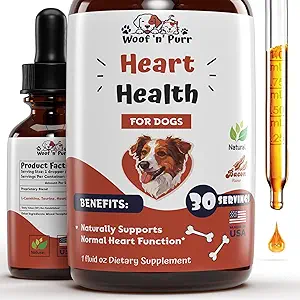 Dog Heart Health - Cardiovascular Function & General Heart Health - Dog Heart Supplements - Köpekler için Kalp Desteği - Köpekler için Kalp Sağlığı - Köpekler için Kalp Desteği - Köpekler için Kalp Sağlığı - 1 fl oz