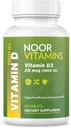 Noor Vitamins Halal Vitamin D, Halal Vitamin D3, 1000 IU Tabletleri, Destekler Bone, Immune & Heart Health, Non-GMO, Gluten Free & Halal (60 Count)