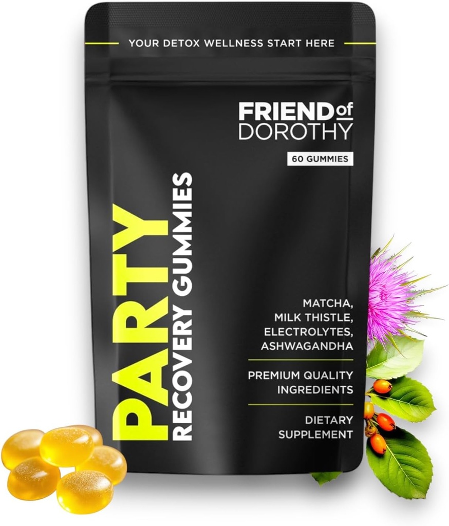 Parti Recovery Gummies – Detox, Hydration & Energy Boost with Electrolytes & Matcha – Brain Fog & Support Mood – Pack Gummies per Pack