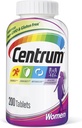 Centrum Multivitamin Tablet for Women, Multivitamin/Multimineral Supplement with Iron, Vitamins D3, B and Antioxidants - 200 Count