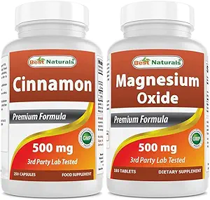 Best Naturals Κανέλα 500 mg & οξείδιο του μαγνησίου 500 mg