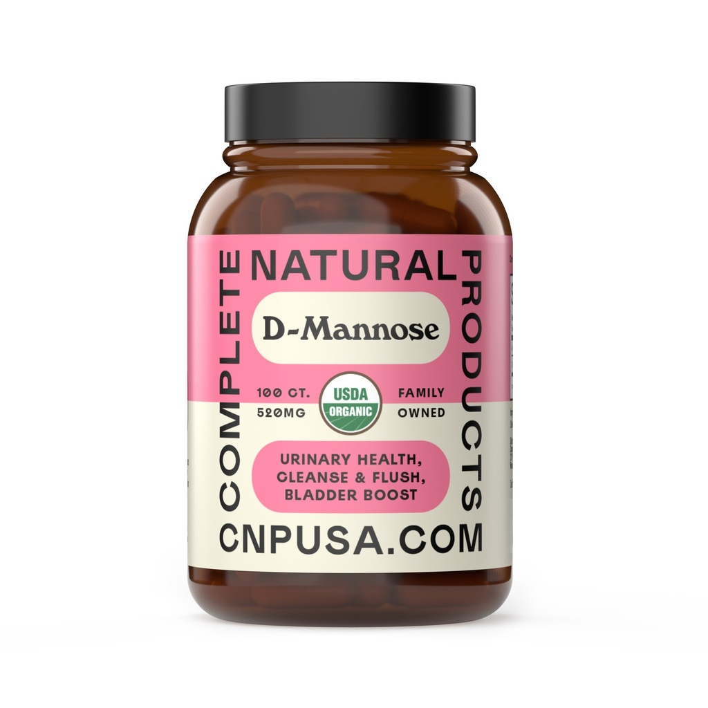 Doğal Ürünler Organik D-Mannose Capsules - Pure D-Mannose Pills 100 Kont for UTI, Bladder, & Urinary Tract Health