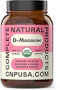Doğal Ürünler Organik D-Mannose Capsules - Pure D-Mannose Pills 100 Kont for UTI, Bladder, & Urinary Tract Health