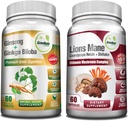 GreeNatr Mushroom Supplement, 10-σε-1 Blend with Lions Mane, Cordyceps, Shiitake, Chaga, Turkey Tail, Σε συνδυασμό με την ενέργεια και το μυαλό μας Focus Natural Booster της ρίζας Ginseng και Ginkgo Biloba