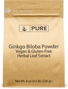 Pure Original Materialss Ginkgo Biloba Toz (8 oz) Her zaman Pure, No Fillers veya Katkılar, Lab TY