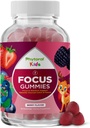 Phytoral Vegan Kids Focus Gummies - Ισχυρή Μασώμενη υποστήριξη εγκεφάλου για τα παιδιά - Ενισχύει τη συγκέντρωση & τη μνήμη - Συμπληρώματα χαλάρωσης & Focus Gummies για τα παιδιά - Μη ΓΤΟ & Χωρίς γλουτένη - 60 Count