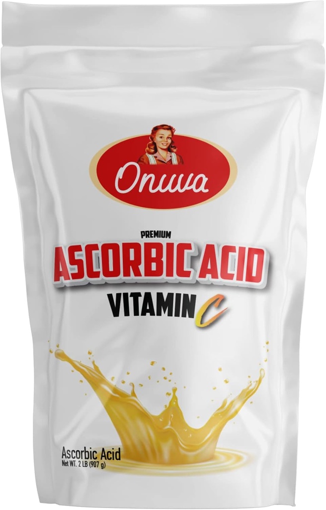 Ascorbici Toz (Vitamin C Toz) 2 lb (907g) - Immune Desteği için - Gluten Free, No Filler, Pure Toz - 1g (1000 mg)