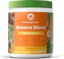 Amazing Grass Green Superfood Immunity: Super Greens Powder with Vitamin C, Cordyceps, Beet Root Powder & Reishi Mushrooms, Tangerine, 30 Servings
