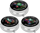 3 Pack Pill Box, Purse & Pocket için Küçük Pill Vakası, Cute Travel Medicine Organizer, Portatif Tıp Konteyneri Vitaminleri, İlaçları, Fish Oil & Supplement, Cute Frog Frog