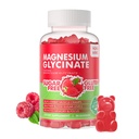 90 CTTEK Glycinate Gummies 1000 mg - Sugar Free Magnezyum Pids Supplement with Vitamin D, B6, CoQ10 for Calm Mood & Sleep Support - 90 Raspberry Gummies 1000 mg - Sugar Free Magnezyum Pids
