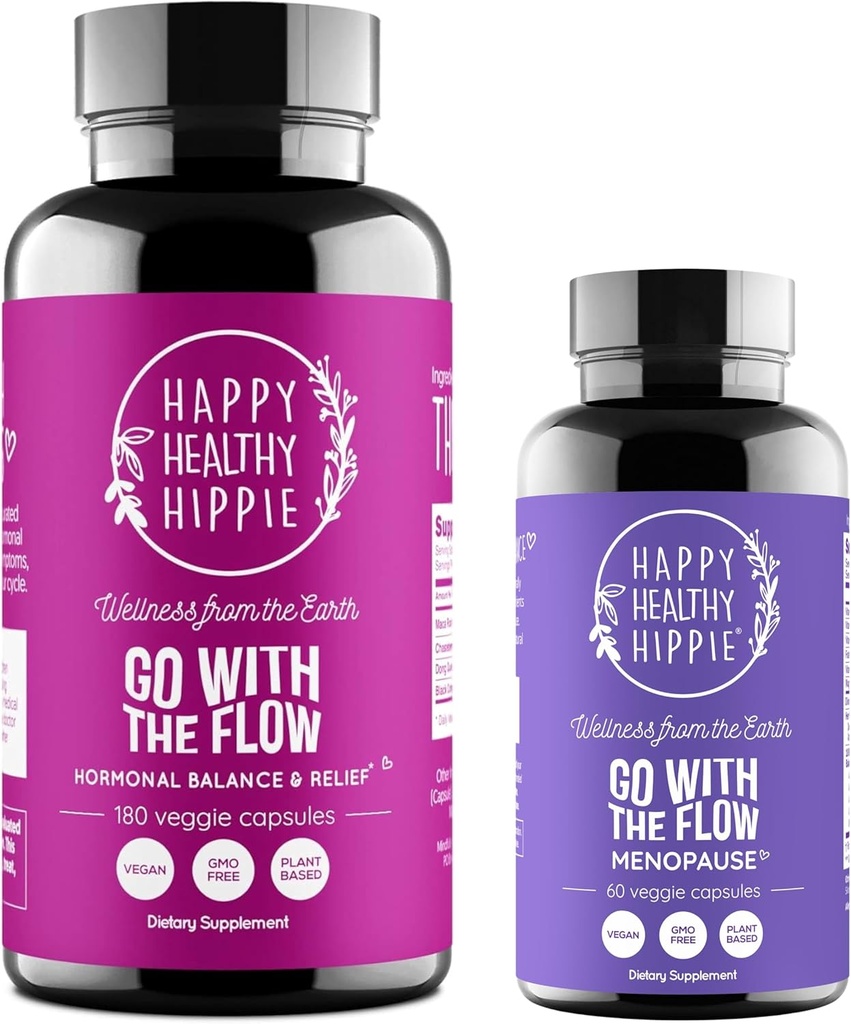Mutlu Sağlıklı Hippie Go with The Flow Menopause Support & Go with The Flow Hormon Balance for Women (180ct)