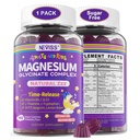Magnezyum Glycinate Gummies for Yetişkinler & Çocuklar 4+, Sugar Free Magnezyum Bisglycinate Supplement 400/200 mg with B6D3, 5HTP, L-Theanine for Sleep & Relaxation, Brain, Muscle, Melatonin Free Gummies,1Pack Bisglycinate Supplement 400/200 mg with B6D3, 5HTP, L-Theanine for Sleep & Relaxation, Brain, Muscle, Melatonin Free Gummies,