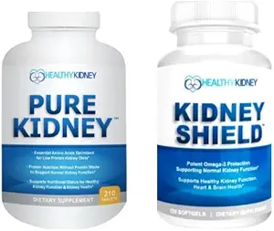 Kidney Shield Fish Oil Renal Supplement & Pure Kidney Essential Aminos