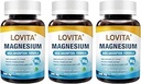 Lovita Triple Magnezyum Kompleksi 500 mg, Yüksek Aborpsiyon ve Potency Formula, Glycinate, Citrate & Hoffman, Support Sleep, Relaxation, Heart, Nerves & Bone Health, 180 Vegan Capsules