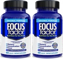 Beyin için Focus Factor Beslenme, Geliştirilmiş Memory & Concentration Brain Supplement, B6, B12, D, Bacopa Monnieri & Tyrosine, 60 Kont (Pack of 2)