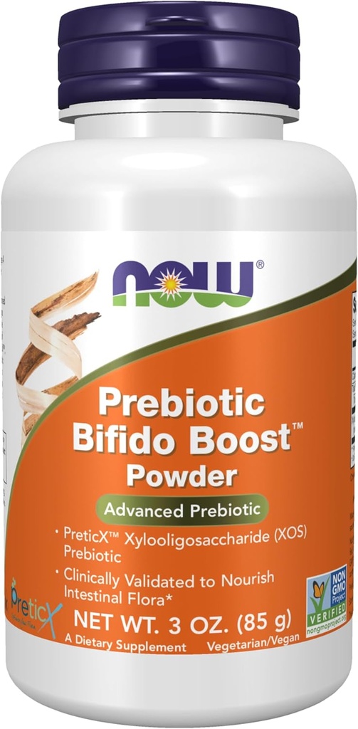 Şimdi Gıdalar Tamamlıyor, Prebiyotik Bifido Boost with PreticXTM Xylooligosaccharide (XOS) Prebiyotik, Toz, 3-Ounce