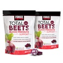 Force Factor Total Beets Blood Pressure Support Supplement with Beets Powder, Great-Tasting Chewables for Heart-Healthy Energy, and Inclusive Nitric Oxide, 120 Chews, 2-Pack