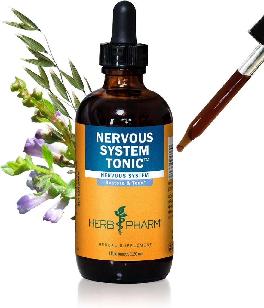 Herb Pharm Nervous System Tonic Liquid Herbal Formula Nervous System - 4 Ounce