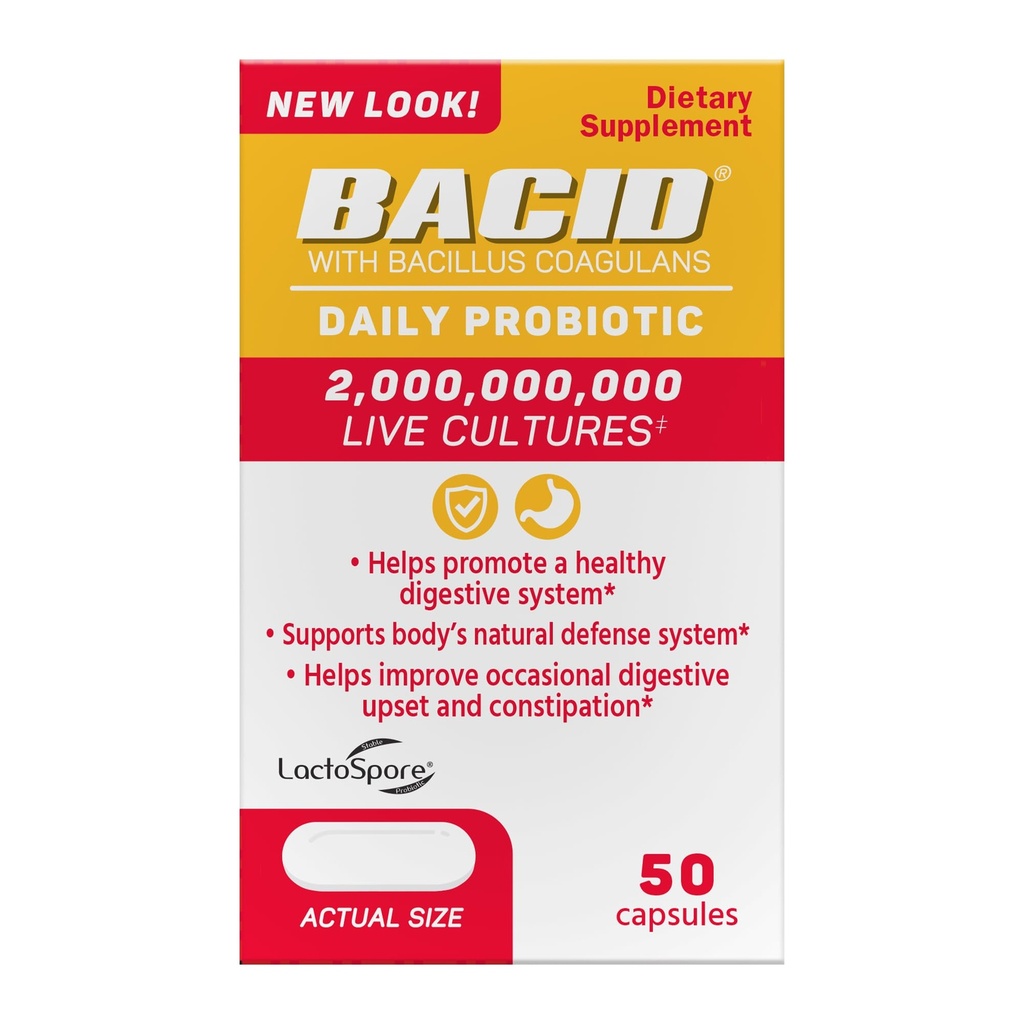 Bacillus Coagulans, 50 Kont, Digestion Supplement to improve Occasional Constipation