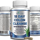 15 Gün Koloni Temiz ve Detox, Herbal Detox Formula, Kilo Kaybı, Konsolidasyon Yardımı - Enerjiyi Güçlendiriyor. Flush toxins, Natural Safe Colon Cleanser for Men and Women - 30 Capsules