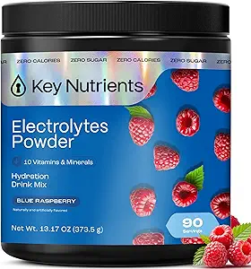 KEY NUTRIENTS Electrolytes Toz Paketleri - Tropikal Pineapple Coconut 20 Pack Hydration Packets - Travel Hydration Toz - No Sugar, No Calories, Gluten Free Keto Electrolytes Toz - Made in USA