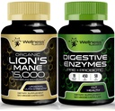 WELLNESS LABSRX Lions Mane Capsules | Digestive Enzymes Capsules | Bundle