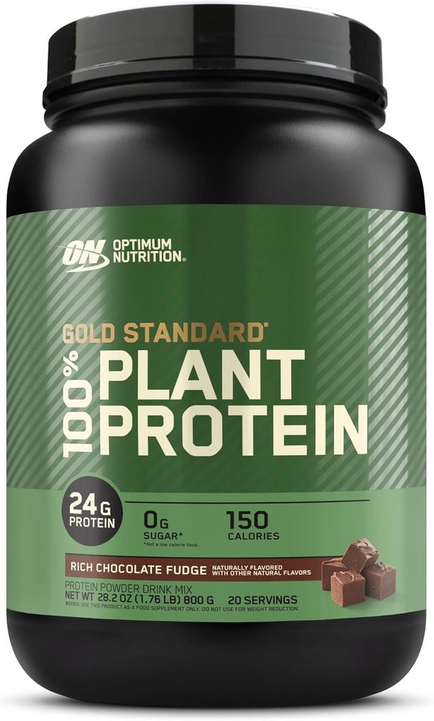 Optimum Beslenme Altın Standardı% 100 Bitki bazlı Protein Toz, Gluten Free, Vegan proteini Kas Destek ve Kurtarma için Amino asitler - Zengin Çikolata Fudge, 20 Hizmet (Pazar Mayıs Vary)