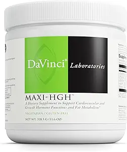 DAVINCI Laboratuvarları Maxi-HGH - Cardiovascular Sistemi, Kas Kurtarma, İnsan Büyüme Hormonu Yayın ve Fat Metabolism * - Gluten-Free - Vegetarian - 328.5 g Toz