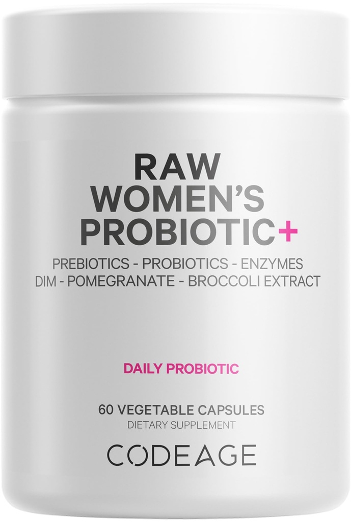 Codeage Probiotic+ Supplement - 34 Probiotic Strains, 100 δισεκατομμύρια CFUs, Digestive Enzymes, Prebiotic Blend, DIM, Εκχυλίσματα βοτάνων, Φυτοθρεπτικά συστατικά - Μη ΓΤΟ - 30 κάψουλες